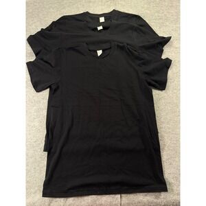 Unbranded T-Shirt Mens Small Black Short Sleeve Crewneck Basic 3 Pack